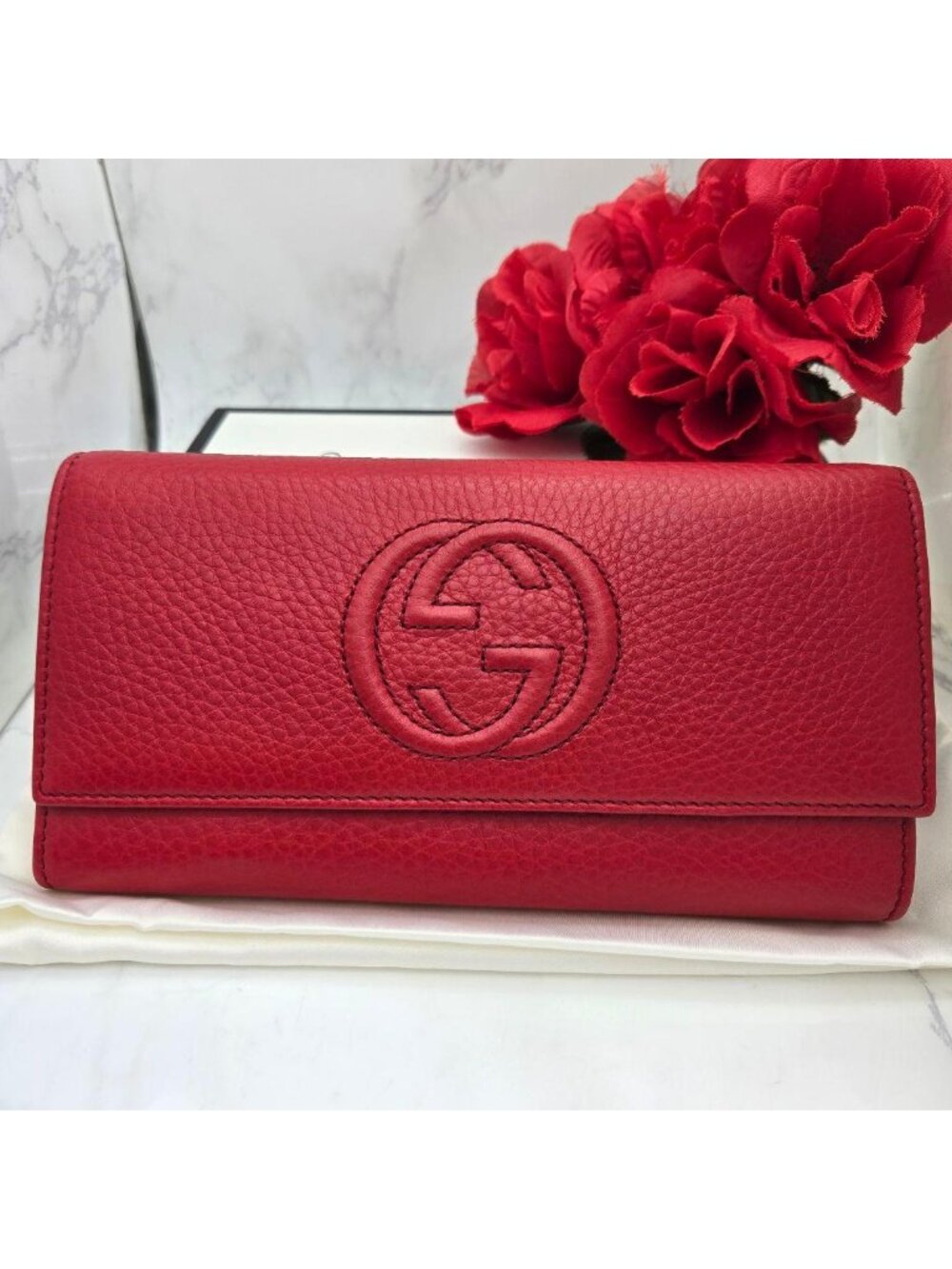 Gucci Soho GG Wallet Red